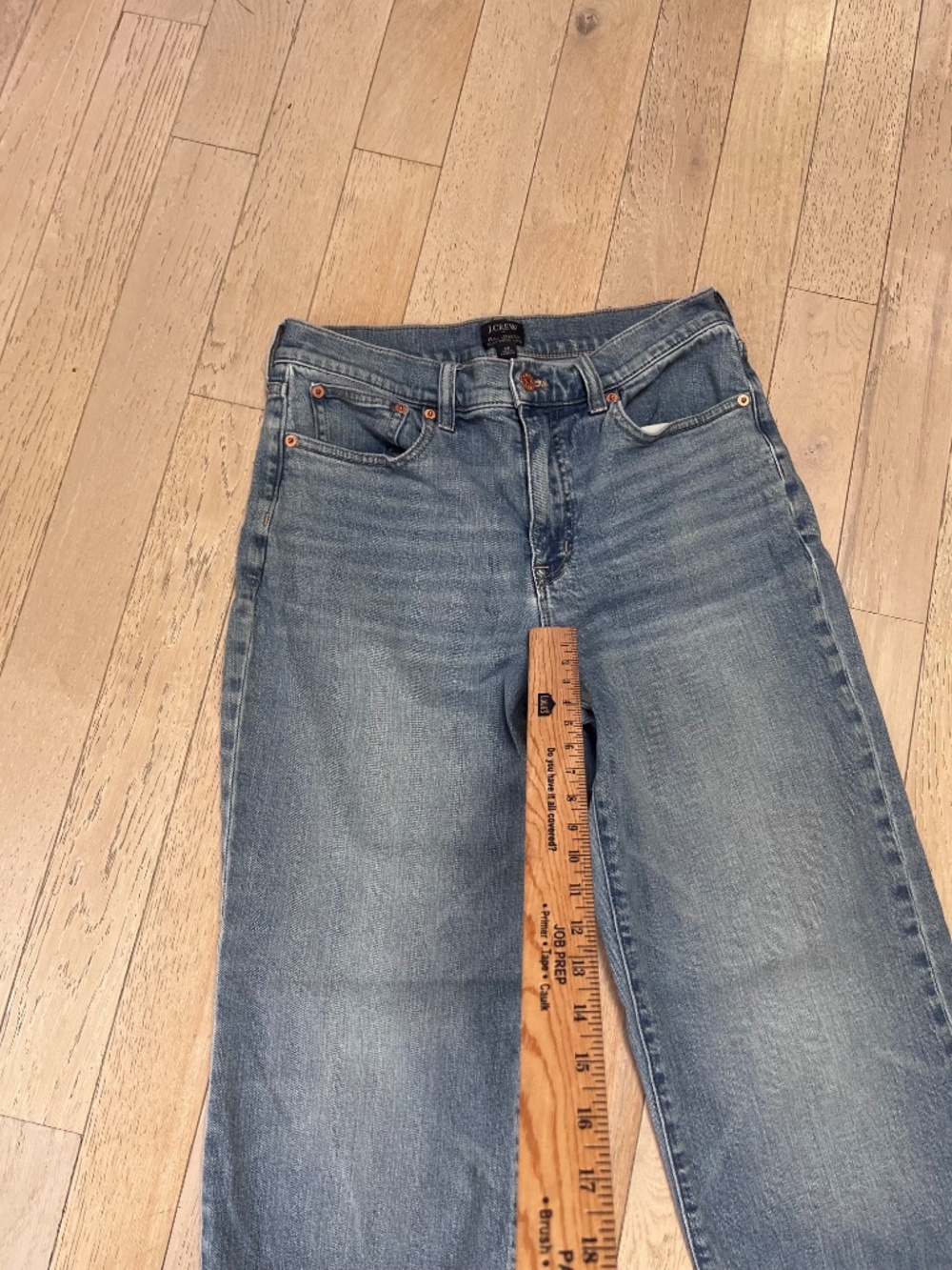 J.Crew Womens Women's  Full Length Slim Wide Leg High Rise  Jeans Size 28  light - Picture 7 of 13
